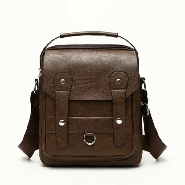 Sac à bandoulière en cuir marron