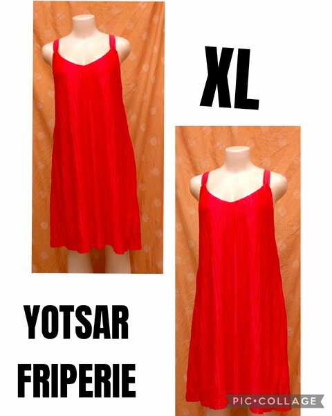 Robe Fluide Rouge XL