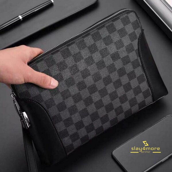 Classic Man Clutch with Anti-theft Lock
