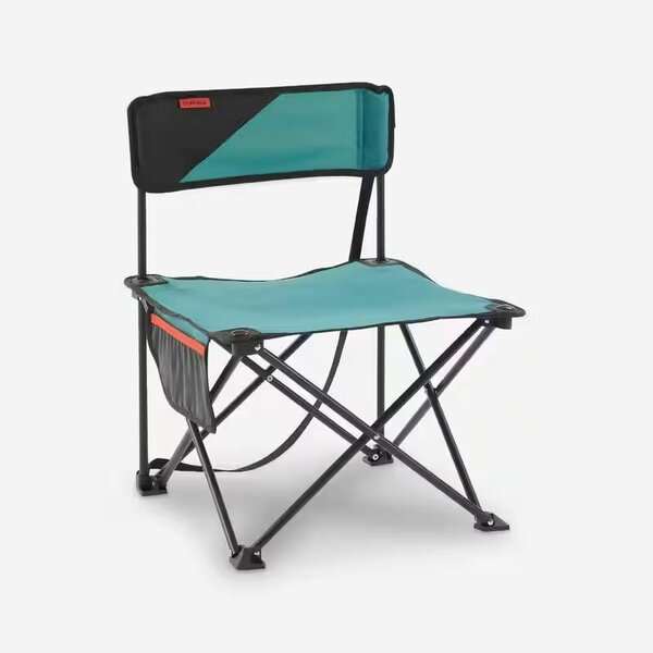 Low folding camping chair mh100 blue
