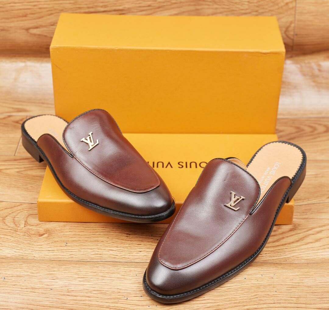 Mules en cuir élégantes homme