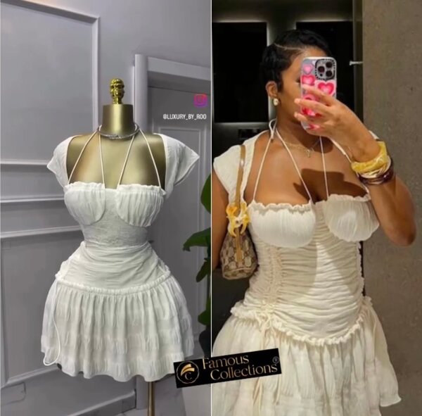 Robe blanche moulante chic