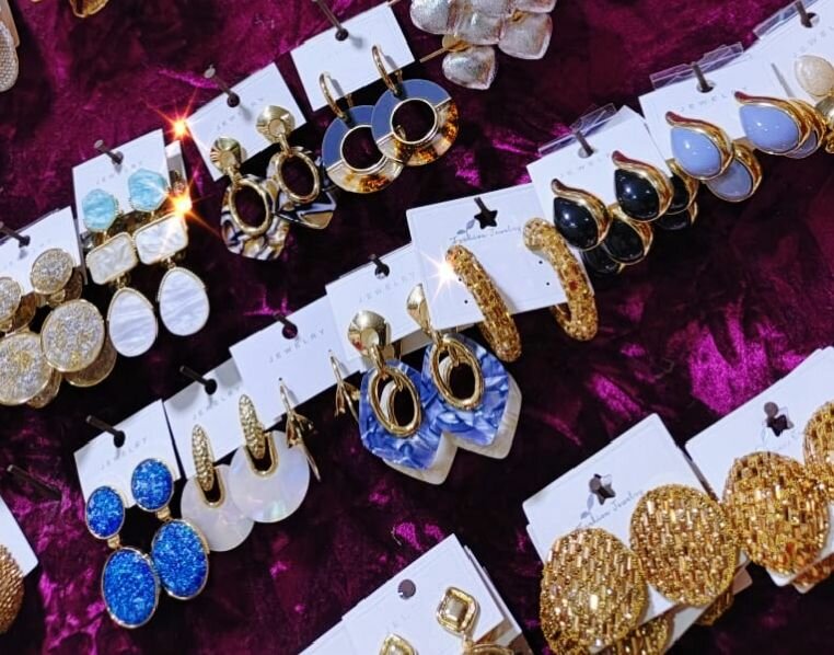 Boucles d'oreilles glamour dorées