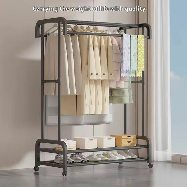 Portant Vêtements avec Étagères