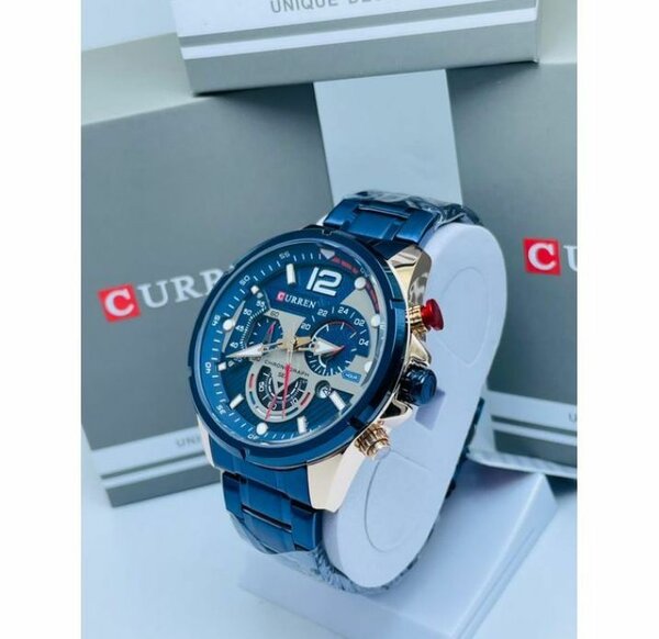 Montre Homme CURREN Bleu Or