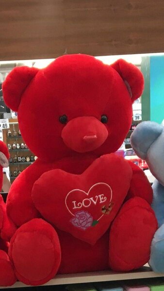 Peluche Ours Rouge Amour