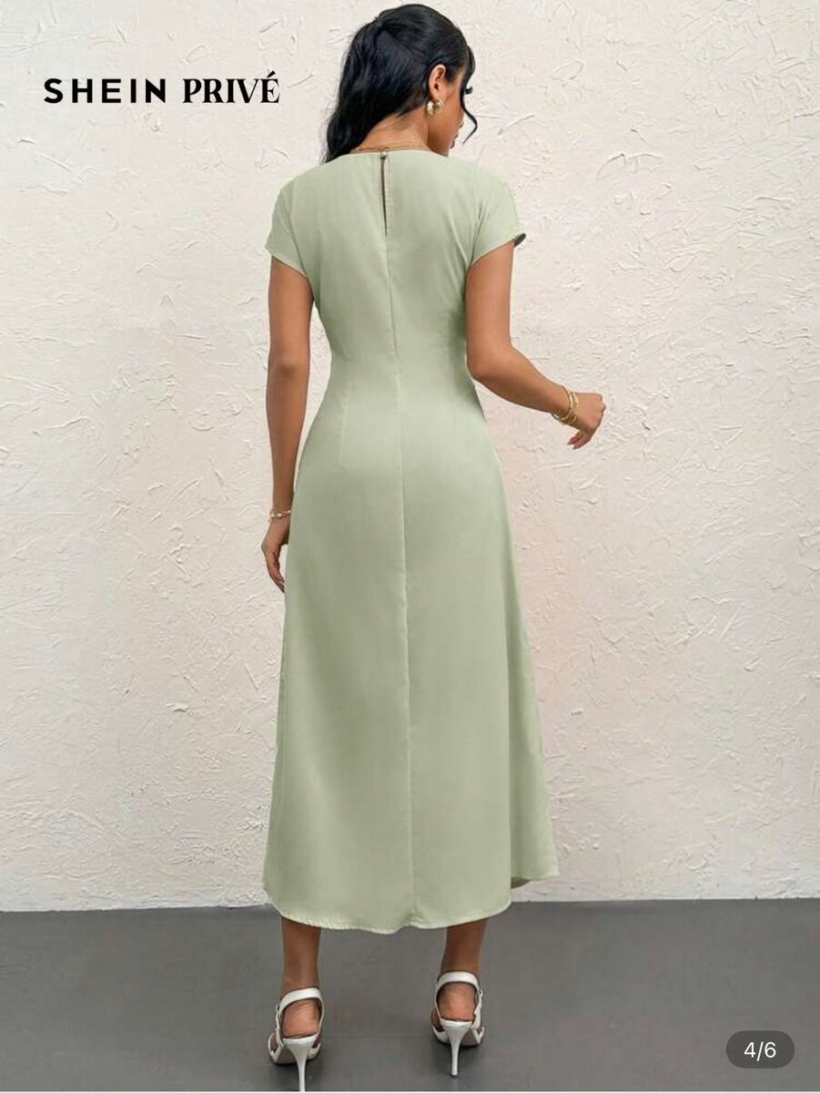 Robe Midi Élégante Vert