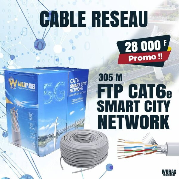 Câble réseau FTP Cat6e 305m