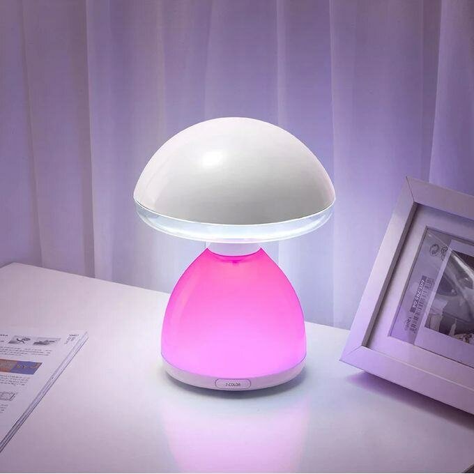 Veilleuse Colorée Champignon LED, Lampe De Table, Lampe De C