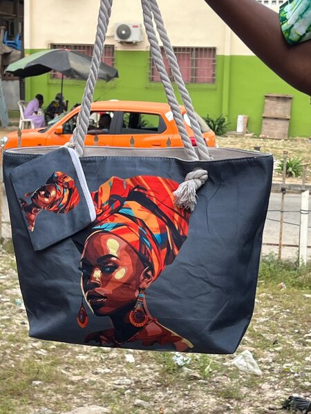 Sac cabas imprimé floral