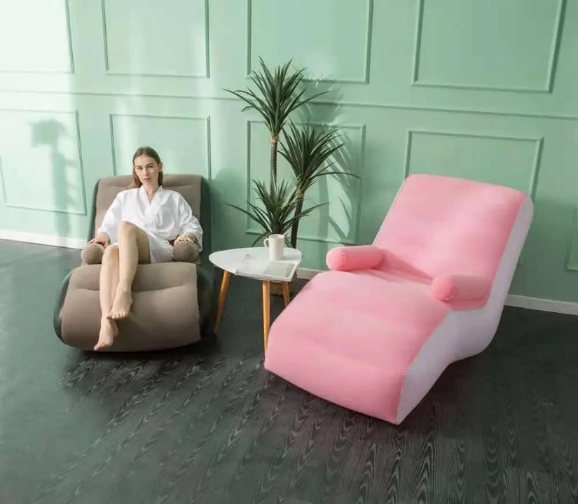 CANAPÉ LIT - CHAISE DE LUXE GONFLABLE+ POMPE ÉLECTRIQUE