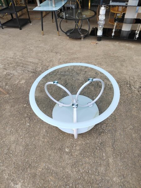 Table basse ronde en verre design