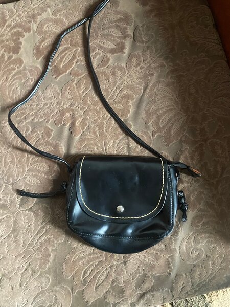 Sac à bandoulière en cuir noir