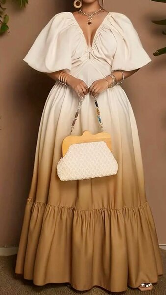 Robe longue dégradée élégante