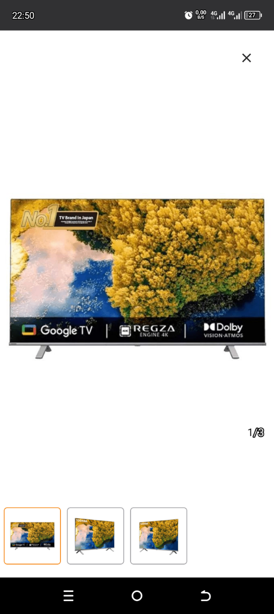 Toshiba TV LED 55" Smart 4K