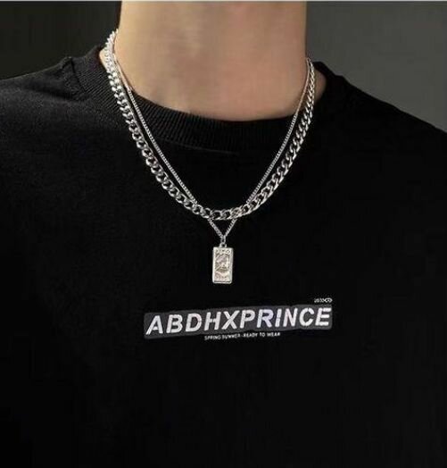 Collier Chaîne Plaqué Argent Homme