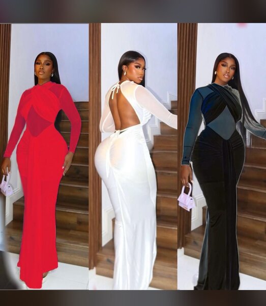 Robe élégante dos nu soirée