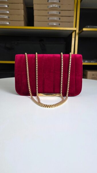Pochette Velours - ROUGE