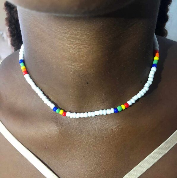 Collier Perles Multicolores