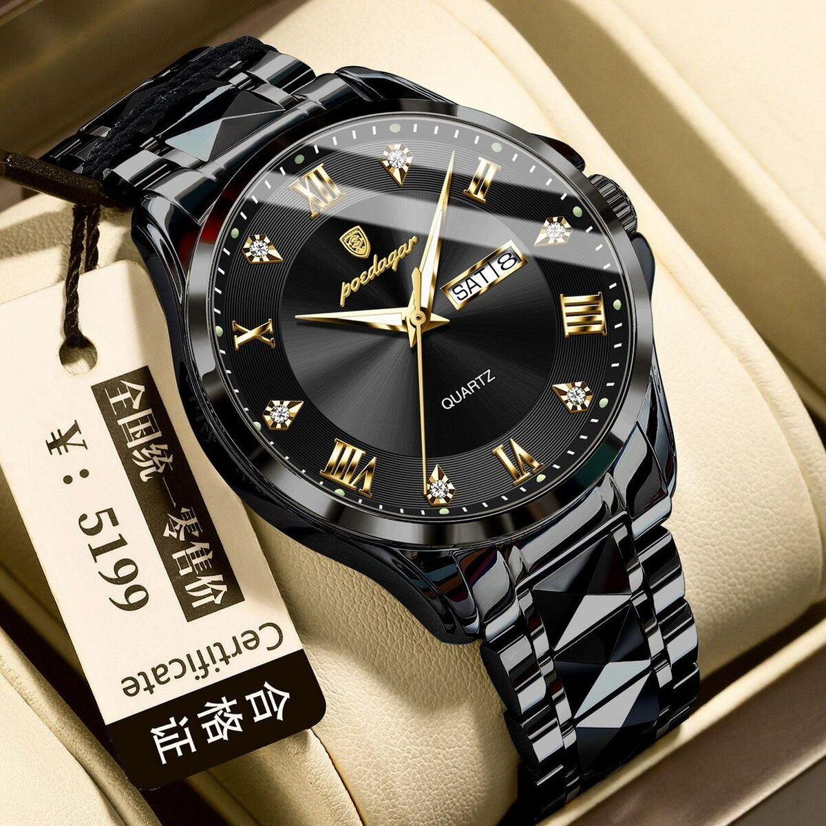 Montre Homme Quartz Luxe