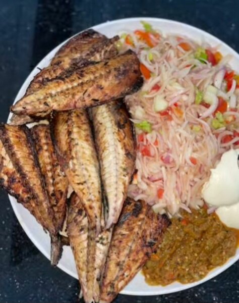 Attieké poisson fumé