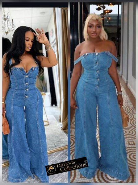 Combinaison en jean tendance