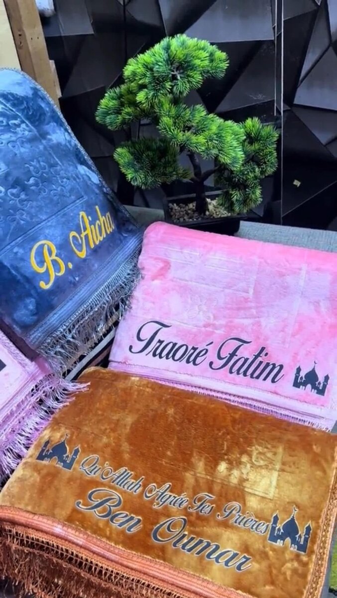 Tapis de prière personnalisé