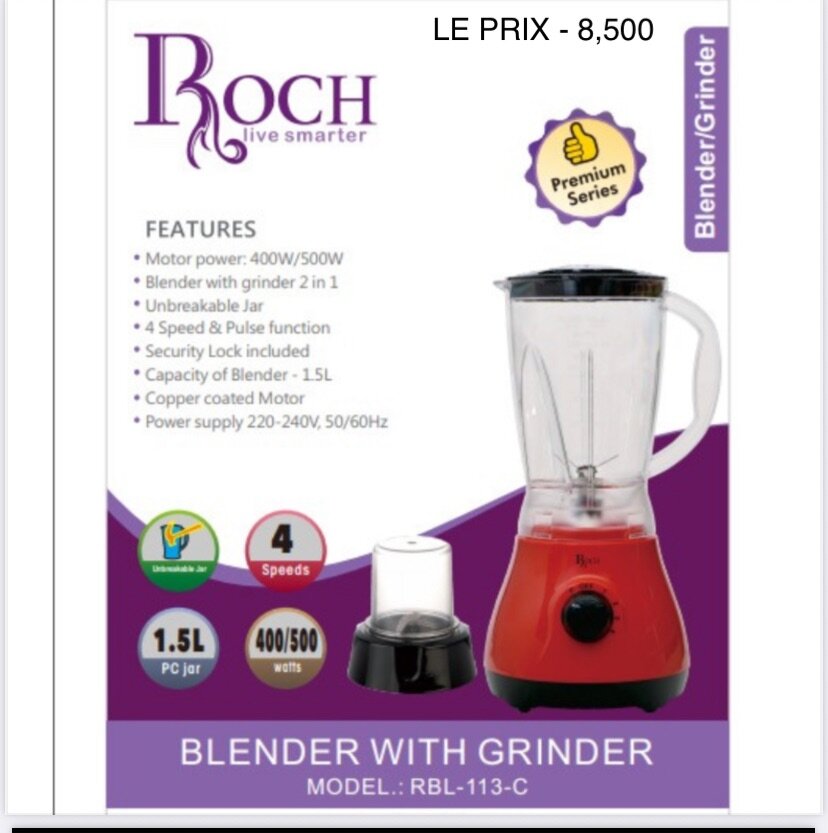 Mixeur avec Moulin 1,5L Roch