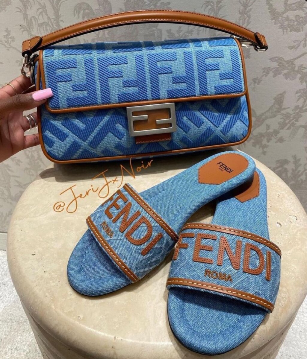 Luxury handbags and slippers