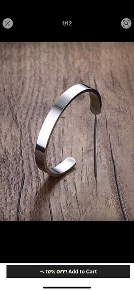 Bracelet argenté minimaliste