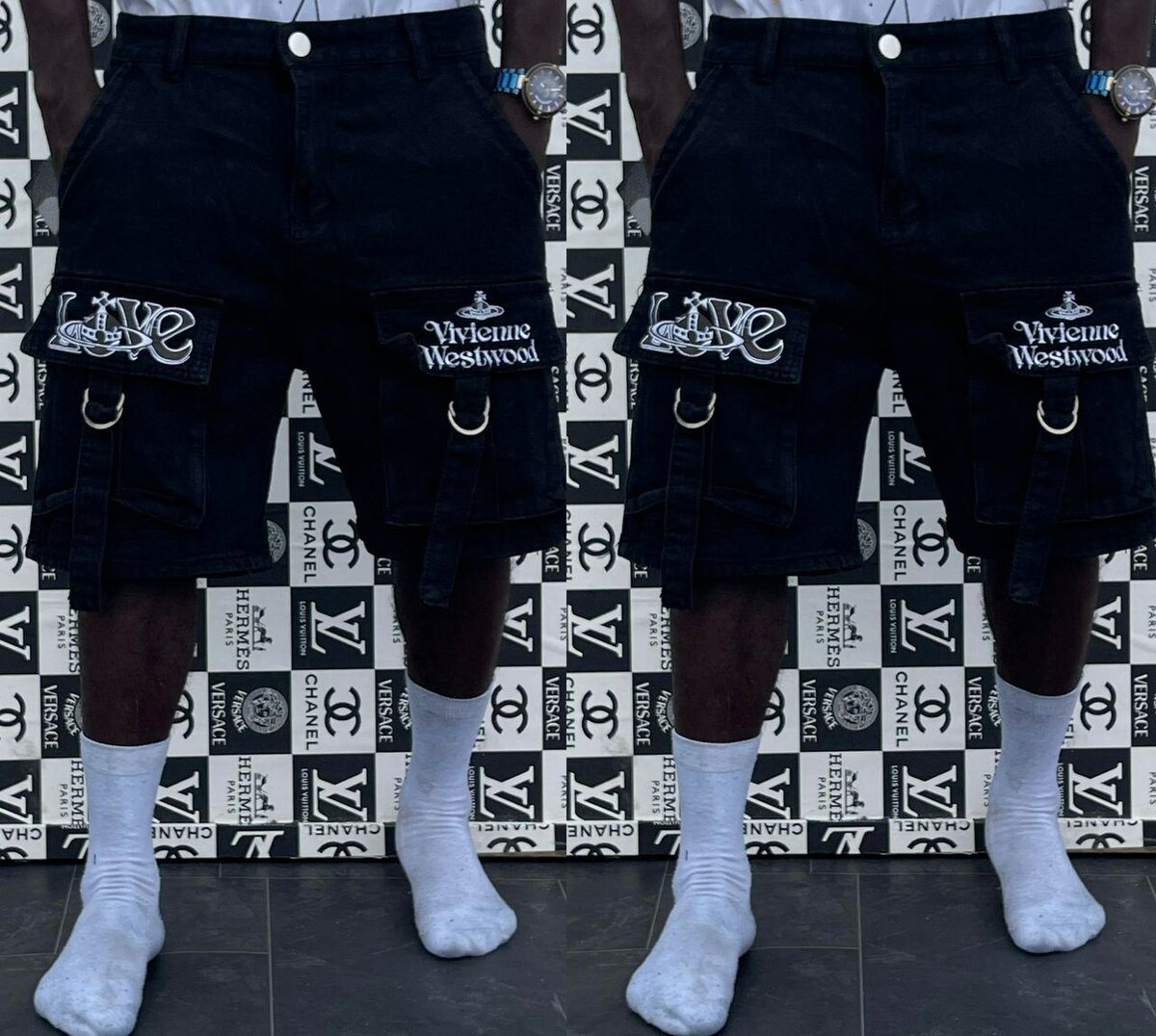 Shorts cargo en denim tendance