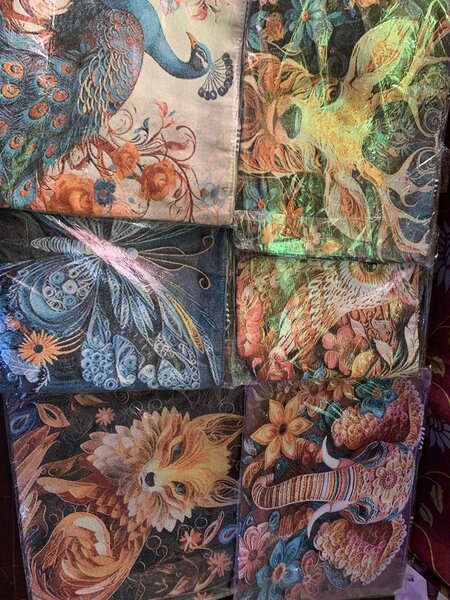 Animal design canvas tote bags