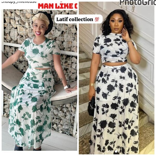 Robe Deux Pièces Florale Élégante