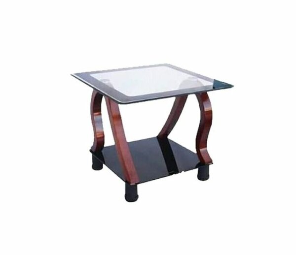 Glass top Living Room Coffee Table - Brown/Black