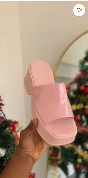 SW.SM Pink Platform Slides
