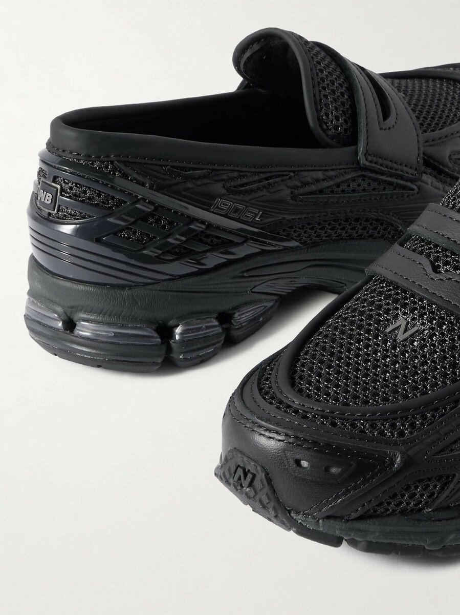 Men's Black Mesh Loafers