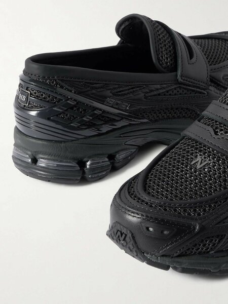 Men's Black Mesh Loafers