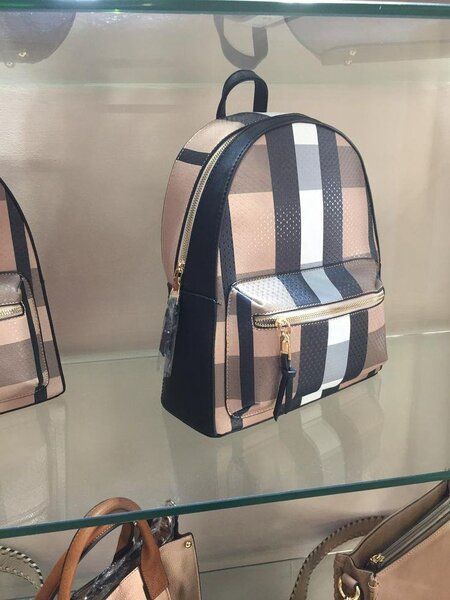 Sac à dos tendance rayé pour femme