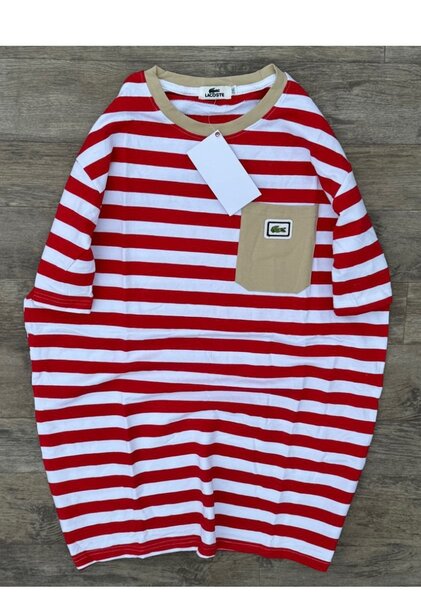 T-shirt à Rayures Rouge