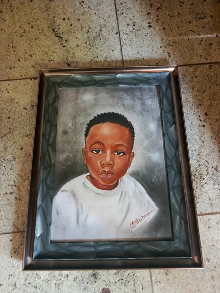 Portrait d'enfant encadré