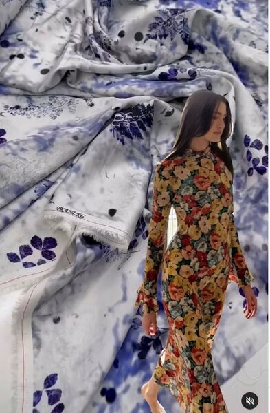 Купра штапель с эксклюзивной расцветкой