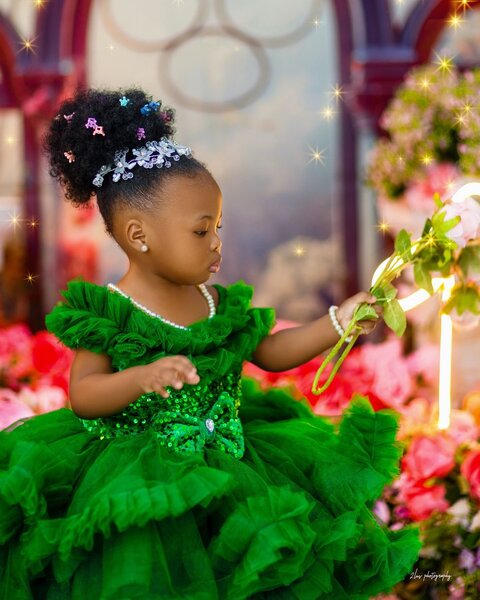 Postiche afro décoré