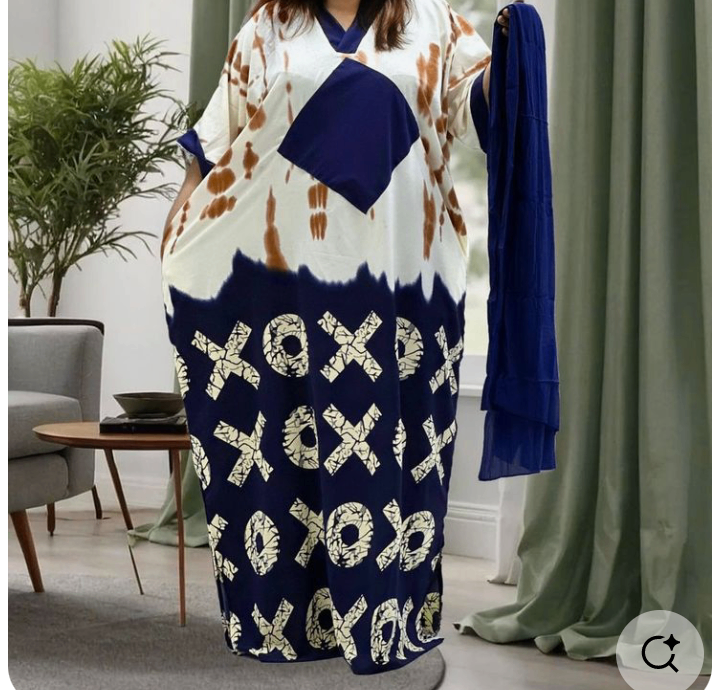 Caftan élégant en tie-dye