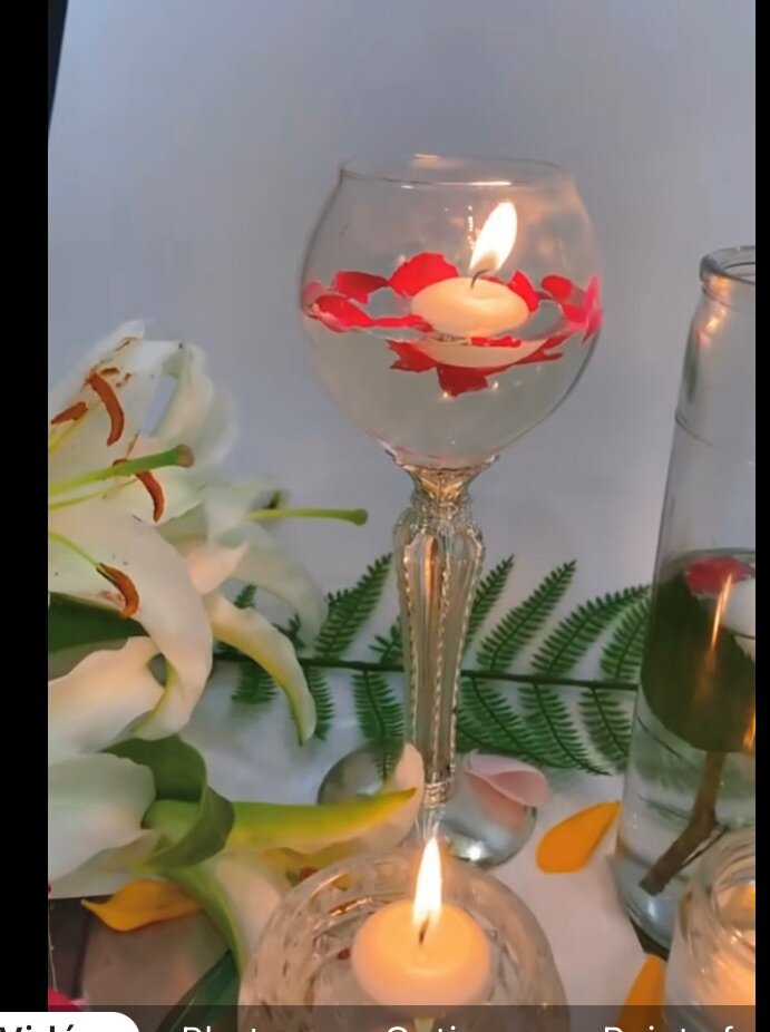 Bougie flottante blanche