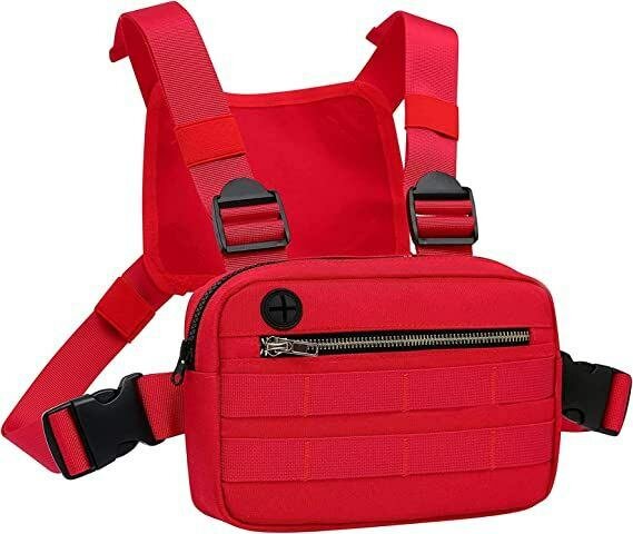 Sac banane rouge - Ceinture de sport réglable