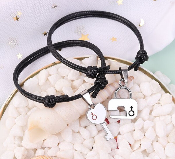 Bracelets Couple Clé et Cadenas