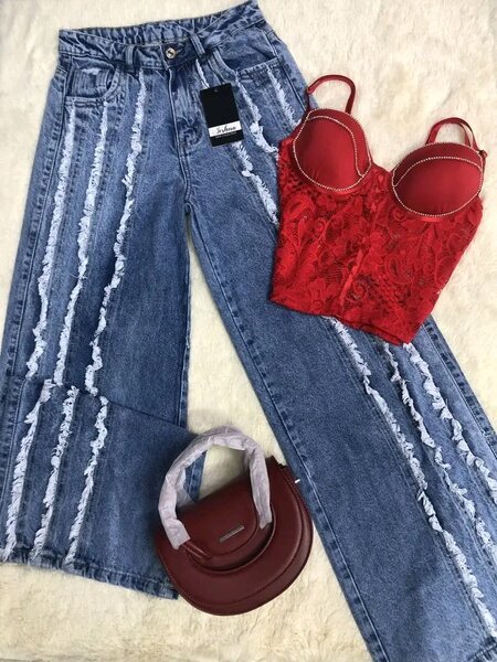 Ensemble Denim et Dentelle