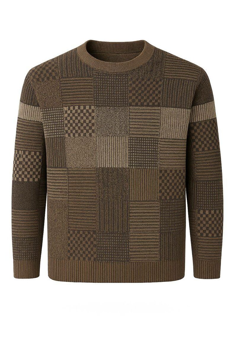 Pull en laine motifs géométriques