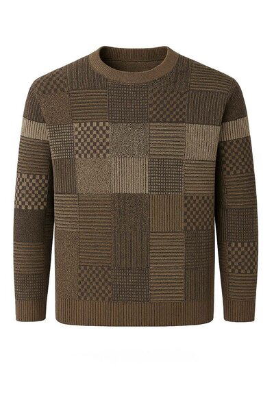 Pull en laine motifs géométriques