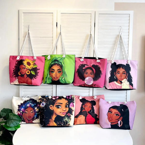 Sac cabas art illustré